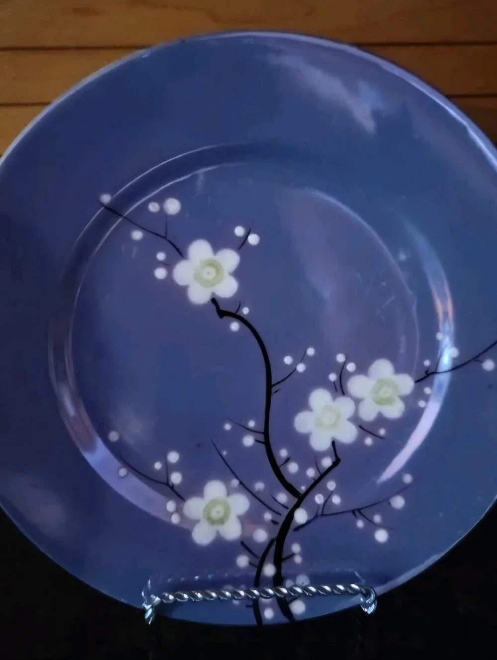Vintage Cherry Blossom Lusterware 3 Bread & Butter Plates 'Rising Sun Japan